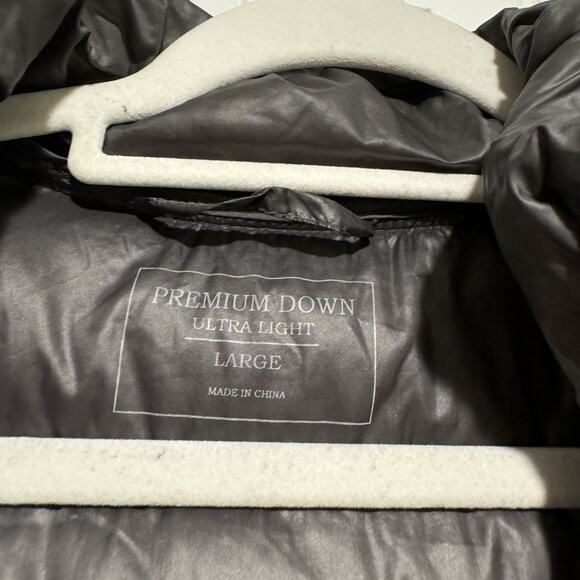 Uniqlo Gray Premium Down Ultra Light Long Coat Size Large - Picture 4 of 7